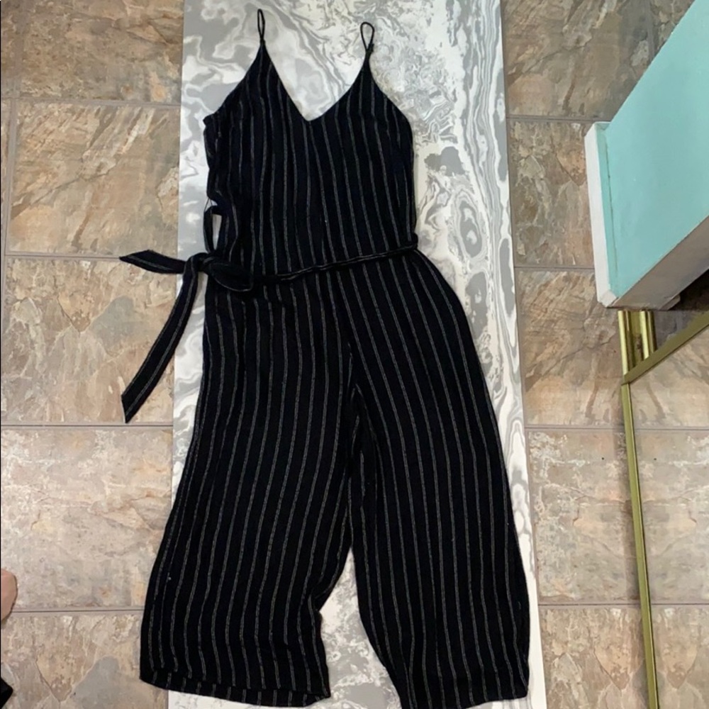 Black striped jumpsuit! V cute!